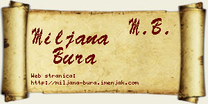 Miljana Bura vizit kartica